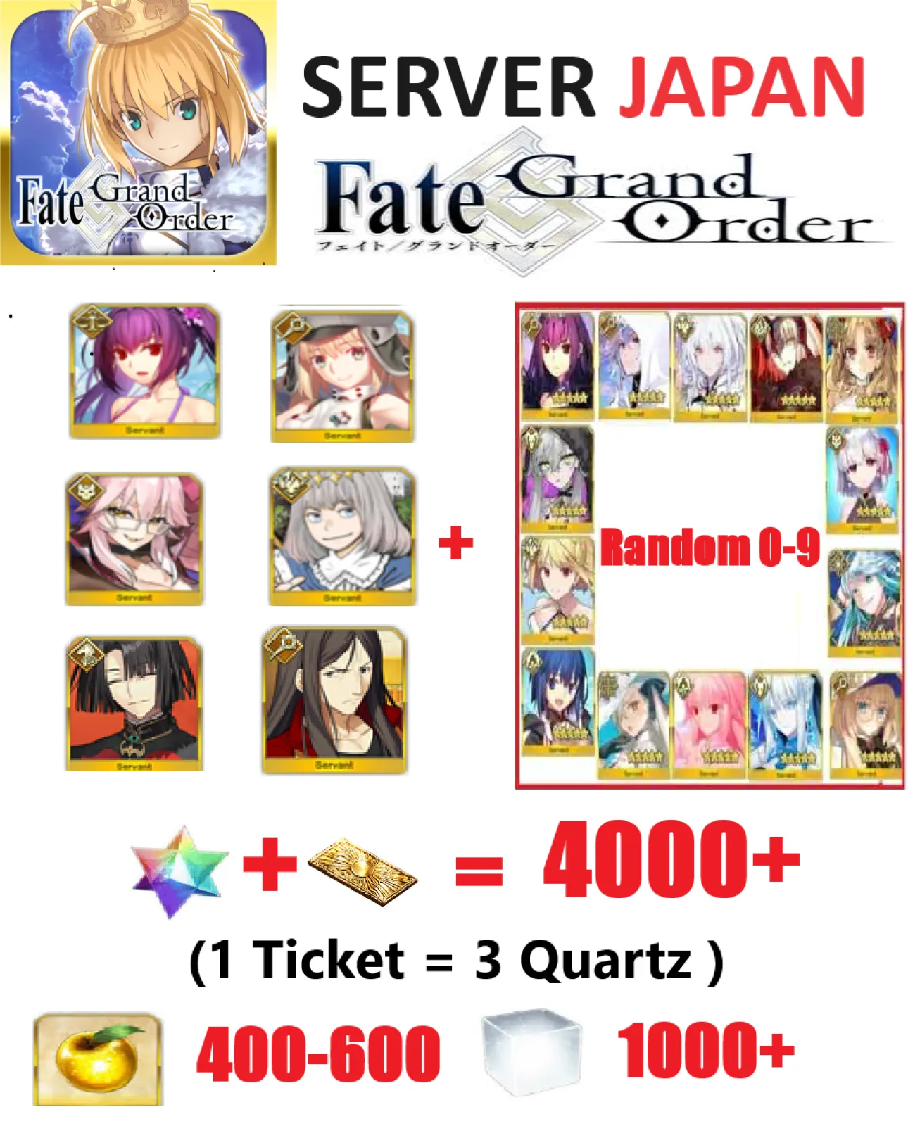 [ JP ] FGO END 5 xe + 4200 quạ...